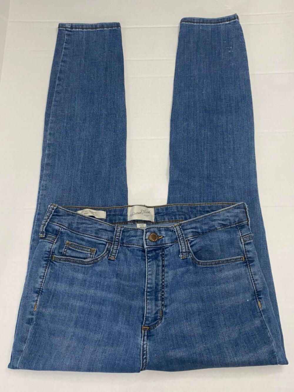 Light Wash Skinny Jeans High Rise Y2K Slim Fit Casual Minimal Denim Size 6